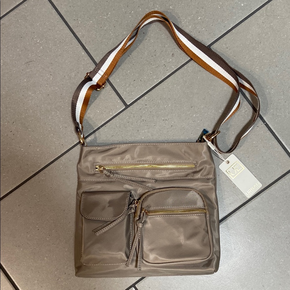 Urban Expressions Tan Crossbody Bag with Minimalist Design